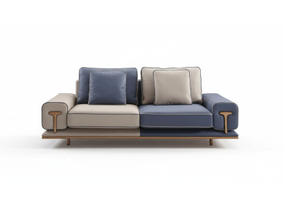 Sofa de salon de luxe 3 places Canapé rembourré de design de siège en textile Moderne