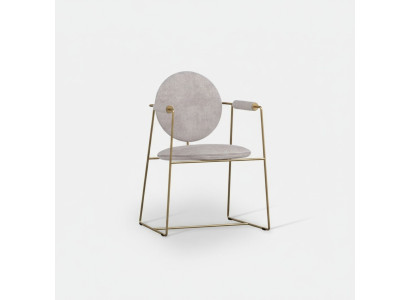 Chaise blanche de luxe avec accoudoirs Mobilier de salle à manger Cadre en acier inoxydable style