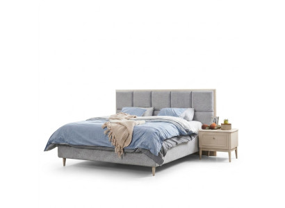 Ensemble de chambre à coucher design Lit + 2x Tables de chevet Lit double de luxe
