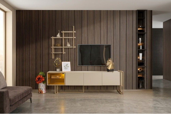 Meuble TV Armoire Buffet Commode Armoire latérale avec étagère