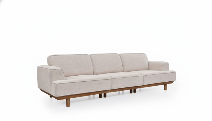 Canapé rembourré blanc Salon 4 places Canapé luxueux Meubles de designer