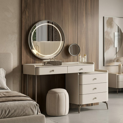Coiffeuse blanche élégante pour chambre