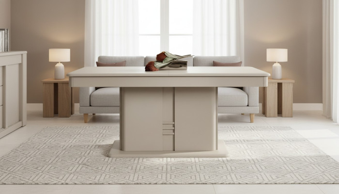 Table à manger moderne au design luxueux en bois neuf