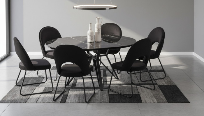 Salle à manger ensemble table à manger 6x chaises ensemble complet luxe 7 pièces