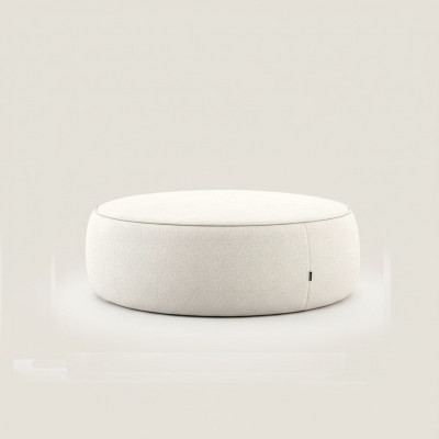 Tabouret rembourré de luxe blanc Tabouret rond Siège de meubles Meubles de designer élégants