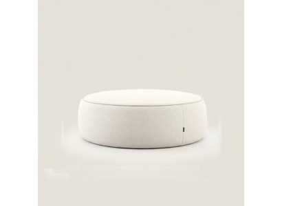 Tabouret rembourré de luxe blanc Tabouret rond Siège de meubles Meubles de designer élégants