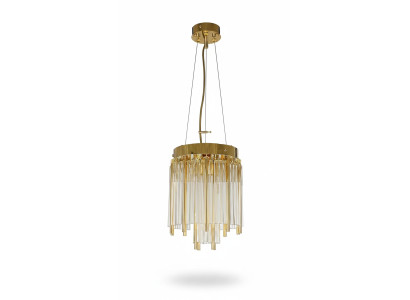Lustre moderne suspendu de style nouveau pour salon en verre.