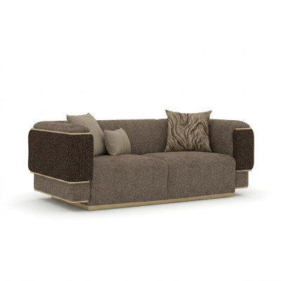 Sofa du salon Deux places Mobilier de luxe Rembourrage Textile Design Meubles rembourrés