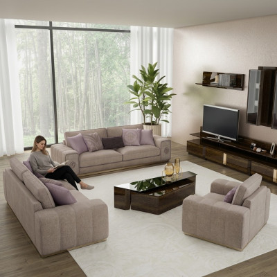 Meubles de luxe Ensemble de canapé Complet avec table basse Salon Set 5 pièces