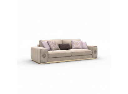 Sofa trois places beige Canapé Salon Mobilier rembourré Ameublement neuf Meubles