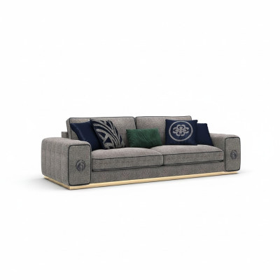 Canapé gris moderne de luxe Salon Mobilier Rembourrage des meubles de salle de séjour