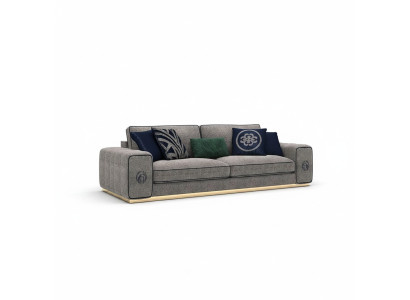 Canapé gris moderne de luxe Salon Mobilier Rembourrage des meubles de salle de séjour