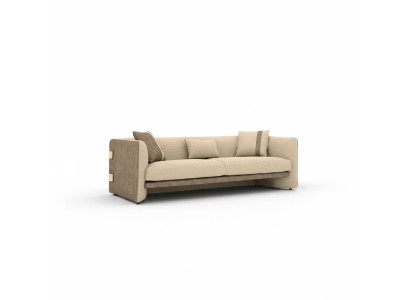 Meubles rembourrés de luxe beige, design moderne, canapé 3 places pour le salon.