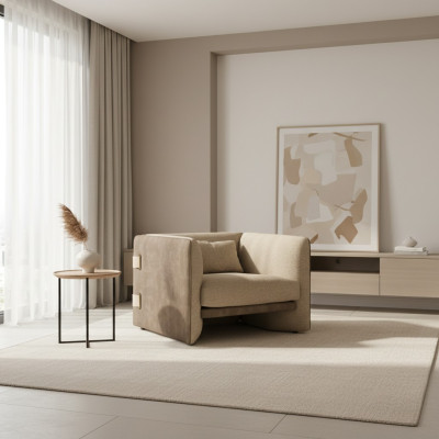 Fauteuil Tissu d'ameublement Moderne Salon Design de siège Fauteuil rembourré Ameublement.