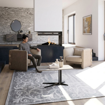 2x fauteuil avec table basse Salon Mobilier complet Design Ameublement Suite