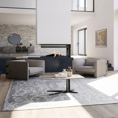 Luxe 2x Fauteuil Meubles rembourrés Salon Ameublement Moderne Table basse nouvelle