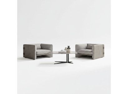 Luxe 2x Fauteuil Meubles rembourrés Salon Ameublement Moderne Table basse nouvelle