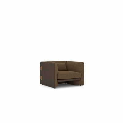 Fauteuil marron salon Mobilier de salon Textile de luxe Mobilier rembourré Design moderne
