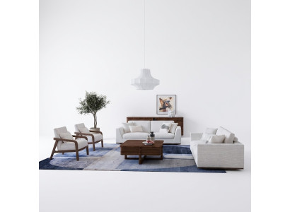 Ensemble de canapé 2x Canapé deux places Design 2x Fauteuil Mobilier de salon