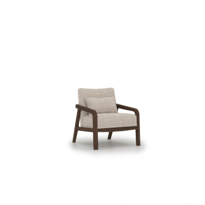Fauteuil en bois de luxe Salon textile Mobilier rembourré Conception Ameublement nouveau