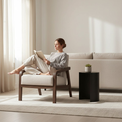 Salon Fauteuil Bois Rembourrage Textile Ameublement Meuble rembourré Design