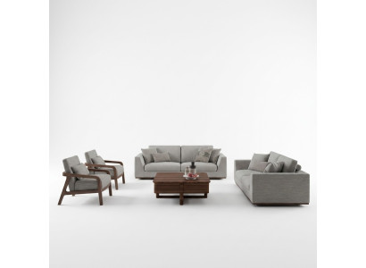 Ensemble de canapés design 3 pièces Canapé 2 places Canapé Mobilier rembourré 2x Fauteuil Salon