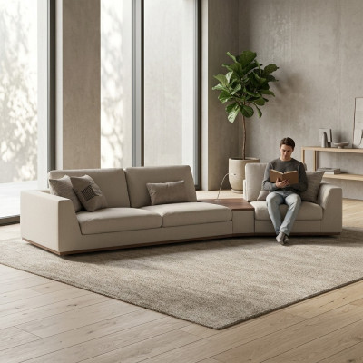 Nouveau mobilier textile Canapé trois places Conception de canapé Meubles rembourrés