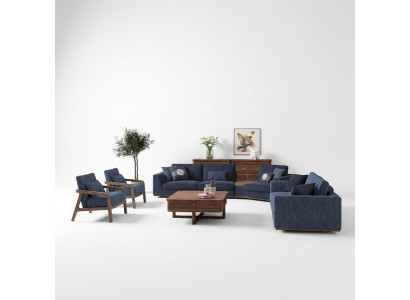 Ensemble moderne Canapé 2 places Canapé 3 places Canapé en tissu de luxe Design Fauteuil mobilier