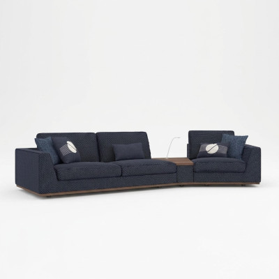 Moderne canapé trois places bleu - Design élégant de canapé - Meubles de salon modernes, neufs