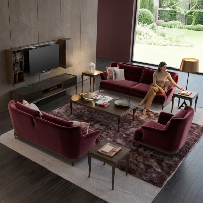 Luxueux nouvel ensemble de canapés Design de mobilier de salon Canapé en tissu Fauteuil