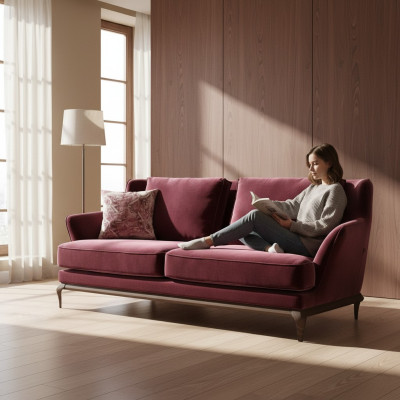 Canapé deux places Design Canapé rembourré Salon Mobilier moderne Canapé de luxe