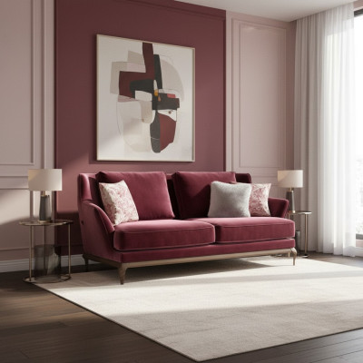 Canapé deux places Design Canapé rembourré Salon Mobilier moderne Canapé de luxe