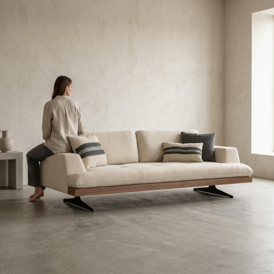 Meubles rembourrés de luxe Canapé trois places Design Moderne Salon Canapé nouveau