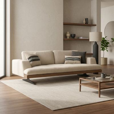 Meubles rembourrés de luxe Canapé trois places Design Moderne Salon Canapé nouveau