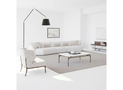 Luxe Set Canapé 2 pièces Salon Cinq places Canapé en textile Mobilier Table basse