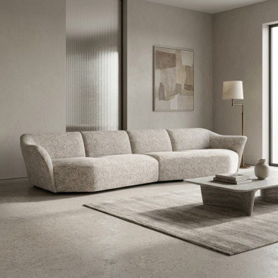 Canapé moderne 4 places Sofa Upholstered Salle de séjour Tissu Meubles nouveaux