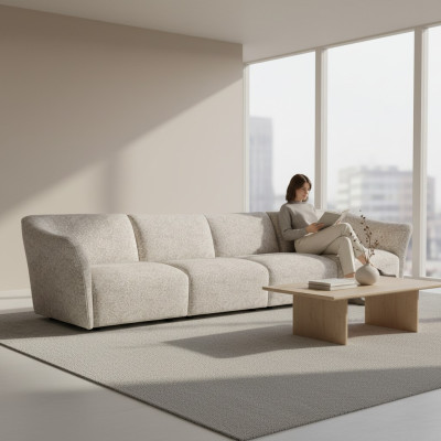 Salon Mobilier rembourré Tissu Canapé Sofa Quatre places Design moderne Meubles