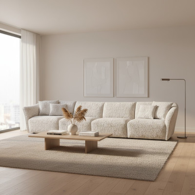 Salon Mobilier rembourré Tissu Canapé Sofa Quatre places Design moderne Meubles