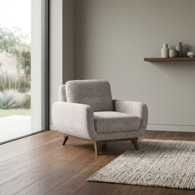 Fauteuil design de luxe Drau Salon Meubles rembourrés Rembourrage Tissu Textile Ameublement neuf