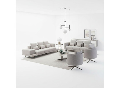 Ensemble complet de 6 pièces 2x canapé trois places neuf 2x fauteuil de luxe table basse pour le salon