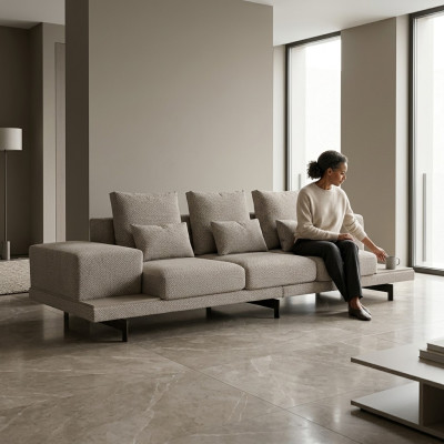 Salon Canapé Trois places Canapé Mobilier rembourré Luxe Textile Ameublement neuf