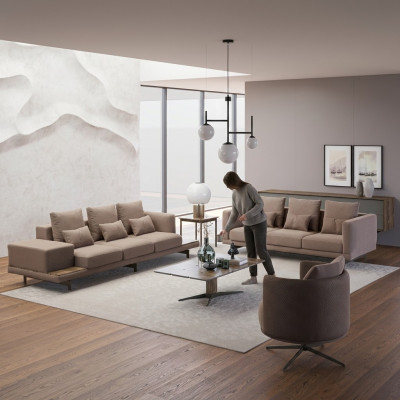 Ensemble de canapé Canapé Rembourrage Design Canapés Ensemble de trois places nouveau fauteuil rembourré