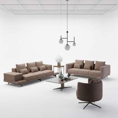 Ensemble de canapé Canapé Rembourrage Design Canapés Ensemble de trois places nouveau fauteuil rembourré