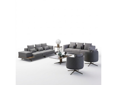 Ensemble de canapés design 2x canapé trois places fauteuil canapé moderne de luxe neuf rembourré