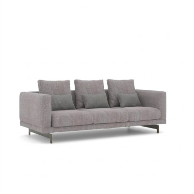 Canapé gris Trois places Salon Design moderne Meubles rembourrés de luxe