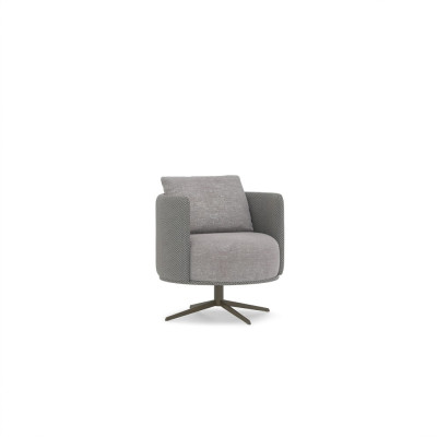 Fauteuil gris de luxe Salon Mobilier rembourré Design moderne Nouveau tissu d'ameublement Textile