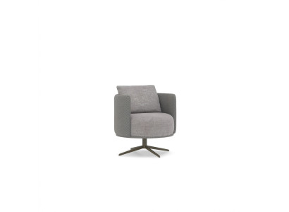 Fauteuil gris de luxe Salon Mobilier rembourré Design moderne Nouveau tissu d'ameublement Textile