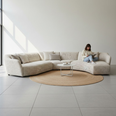 Salon Canapé Canapé Forme en U Nouvelle Suite d'angle de luxe Meubles rembourrés Ameublement