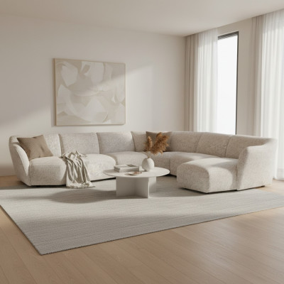 Salon Canapé Canapé Forme en U Nouvelle Suite d'angle de luxe Meubles rembourrés Ameublement