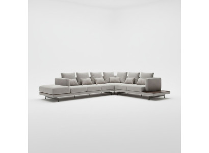 Meubles rembourrés Canapé gris Canapé en L en forme de design Canapé d'angle neuf Table basse de salon